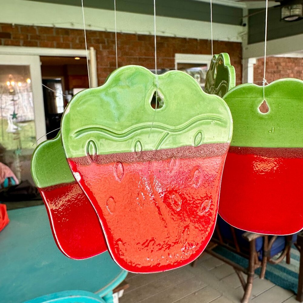 vintage strawberry wind chime